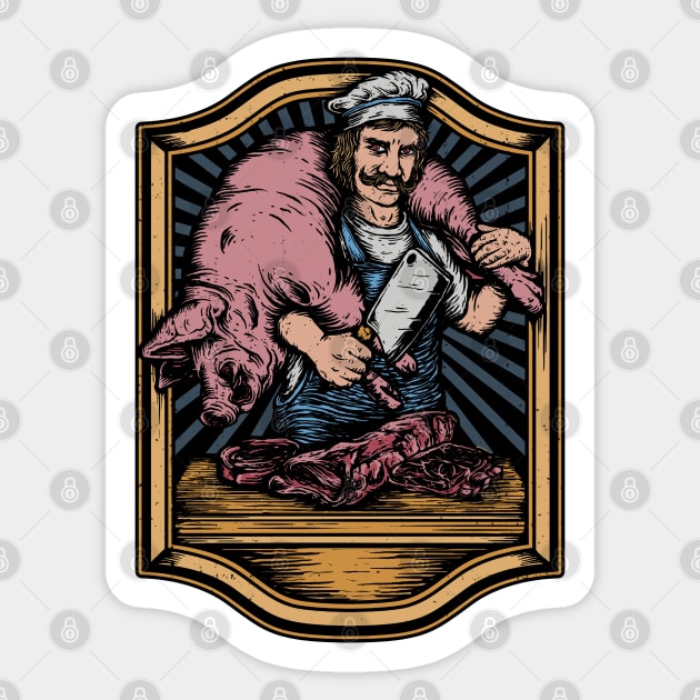 The Butcherman Sticker by Stayhoom